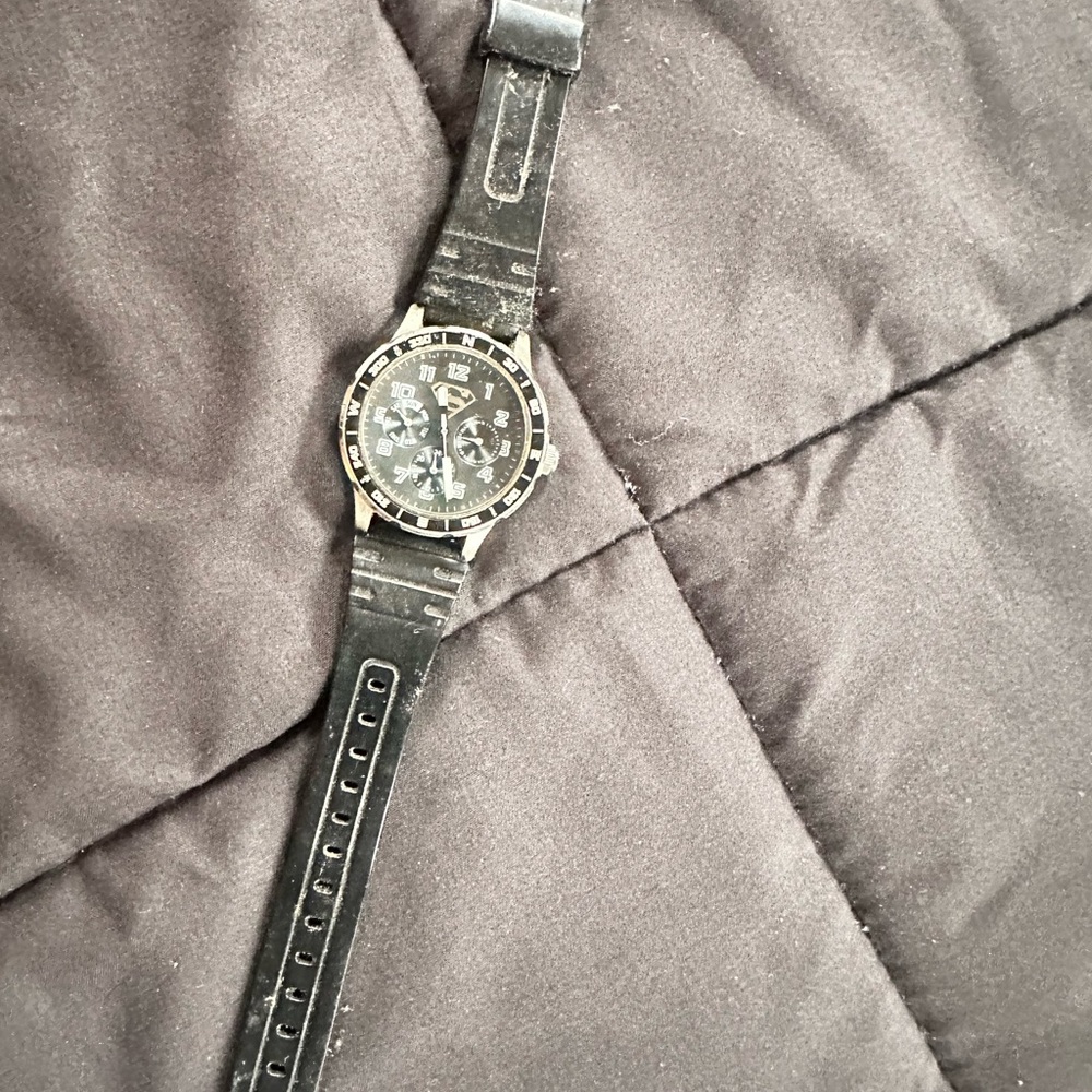 Warner Brothers "Superman" Black Chronograph Men's Watch by Fossil